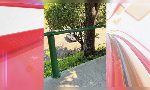 Carro cai de barranco no Parque Santo Expedito, em Apucarana