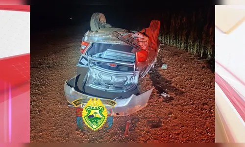 Jovem de 18 anos tem ferimentos graves após capotamento na PR-170