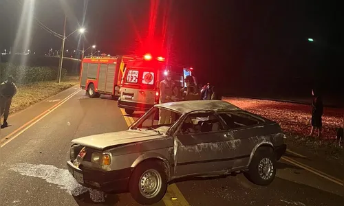 Acidente deixa feridos perto do Parque de Exposições de Ivaiporã