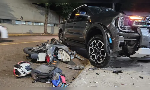 Dois acidentes com moto no mesmo local em poucos minutos em Apucarana