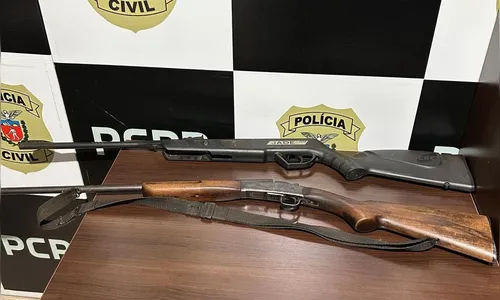 PCPR apreende armas em operação contra violência doméstica em Lunardelli