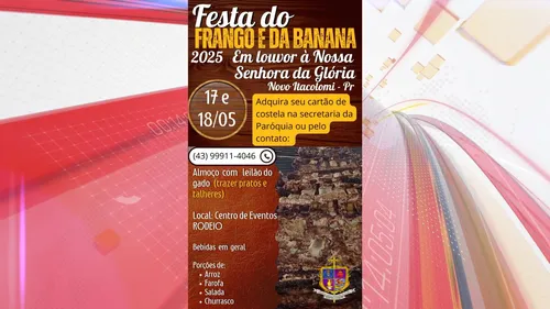 Novo Itacolomi se prepara para a Festa do Frango e da Banana 2025