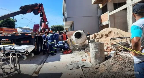 O acidente ocorreu em obra na Avenida Anunciato Sonni