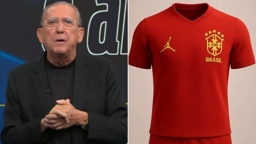 O apresentador repudiou a possibilidade de o uniforme reserva da seleção no próximo Mundial ser avermelhado