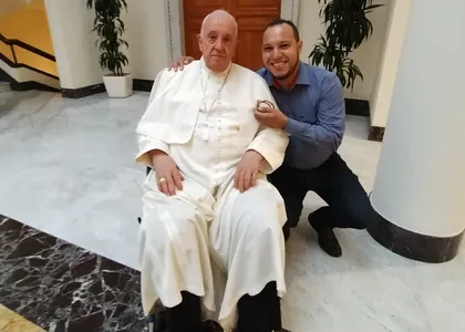 Papa Francisco e o apucaranense Giordano Bruno Barbosa