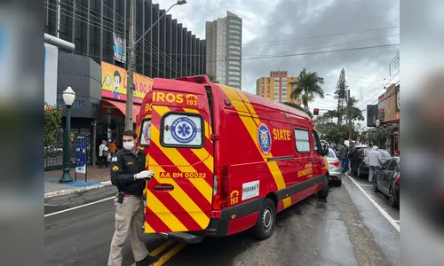 Mulher sofre contusão na cervical após acidente no centro de Apucarana; veja