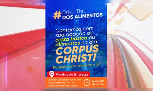 Campanha arrecada alimentos no feriado de Corpus Christi em Apucarana