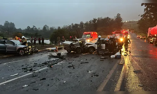Tripla colisão na PR-444 deixa um morto e três gravemente feridos