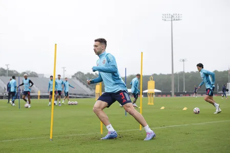 Jogadores do Flamengo durante treino nos Estados Unidos, na preparação para a estreia no Mundial de Clubes contra o Espérance