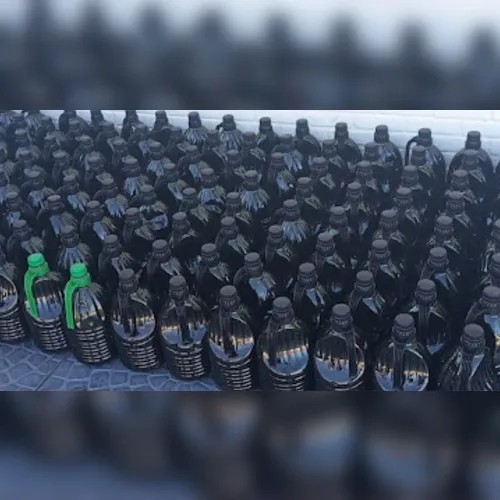 Carga de azeite contrabandeada é apreendida em Lidianópolis