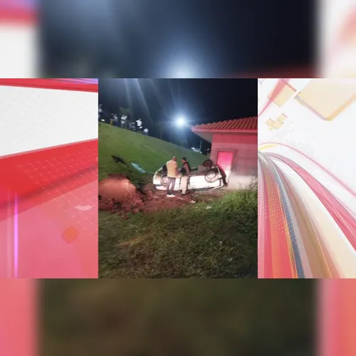 Capotamento deixa três pessoas gravemente feridas em Jandaia do Sul