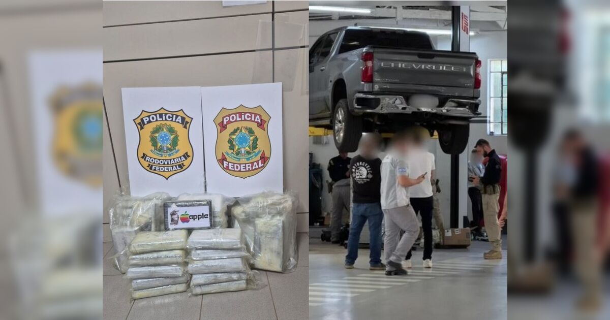 Caminhonete desmontada em Apucarana estava carregada com 45,6 kg de cocaína