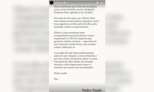 
							Mano Brown se pronuncia sobre separação de Eliane Dias
						
						