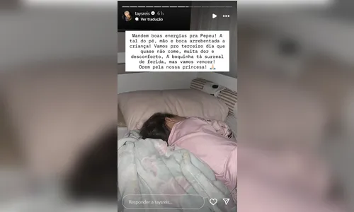 
							Tays Reis desabafa ao relatar sofrimento da filha após diagnóstico
						
						