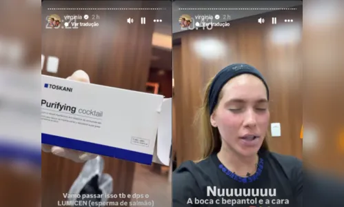 
							Virginia mostra cicatrizes e faz tratamento com esperma de salmão
						
						