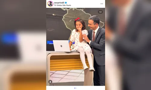 
							César Tralli conta conversa divertida com a filha na Globo
						
						