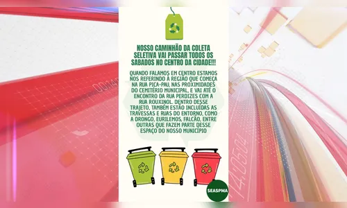 
							Coleta seletiva passará às sextas-feiras em áreas rurais de Arapongas
						
						