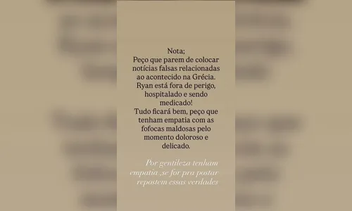
							Modelo morre e influenciador é internado após acidente em piscina
						
						