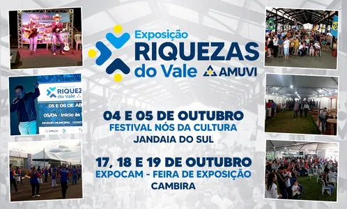 
							Amuvi realiza duas edições da exposição 'Riquezas do Vale' em outubro
						
						