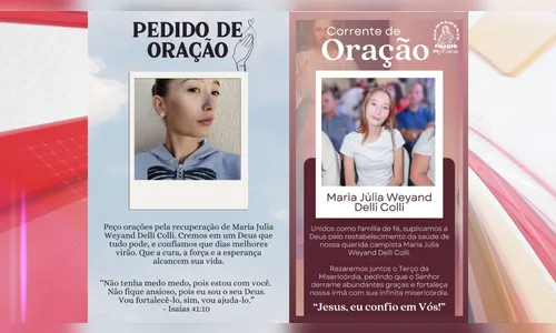 
							Família pede orações para jovem apucaranense internada na UTI
						
						