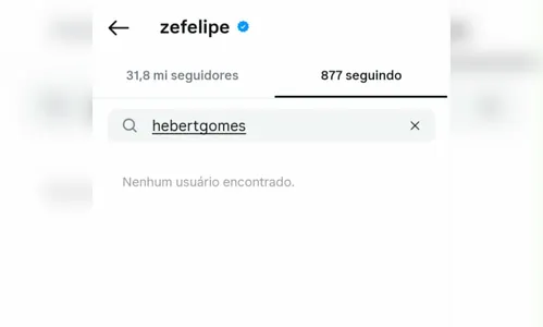 
							Zé Felipe para de seguir amigos de Virginia; incluindo sua assessora
						
						