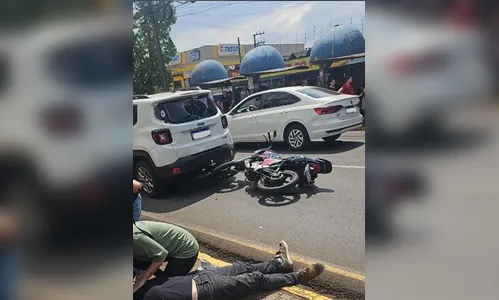 
							Motociclista fica ferido em acidente no centro de Apucarana
						
						