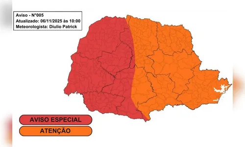
							Temporais severos devem atingir o Norte do Paraná entre sexta e sábado
						
						