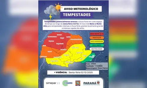 
							Apucarana e região entram em alerta vermelho para tempestades
						
						