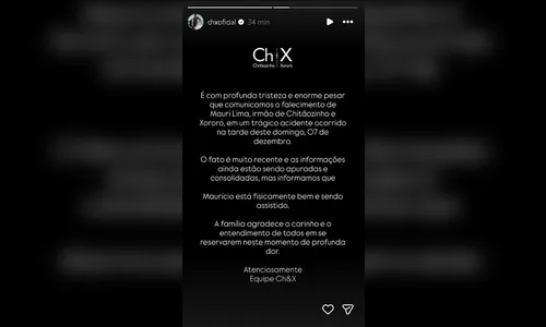 
							Chitãozinho e Xororó se manifestam após morte do irmão sertanejo
						
						