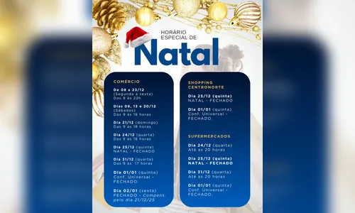 
							Comércio de Apucarana inicia horário especial de Natal no dia 8; confira
						
						