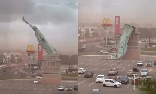 
							Estátua da Havan desaba no RS após fortes rajadas de vento; veja
						
						