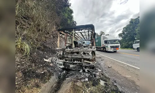 
							Ônibus pega fogo na BR-376 entre Ortigueira e Mauá da Serra
						
						