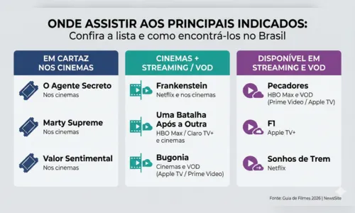 
							Veja onde assistir os principais filmes indicados ao Oscar 2026
						
						