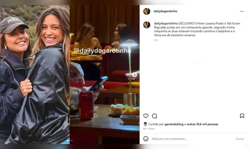 
							Lauana Prado e Tati Dias são vistas em clima de romance após fim do noivado; veja foto
						
						