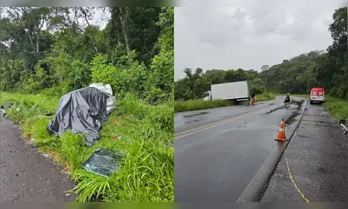 
							Três irmãos morrem juntos em batida entre carro e caminhão no Paraná
						
						
