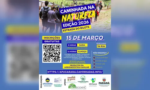 
							Caminhada Rural do Bilote será realizada em 15 de março em Apucarana
						
						