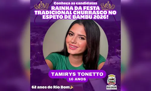 
							Rio Bom apresenta candidatas à Rainha da Festa do Churrasco no Espeto de Bambu 2026
						
						