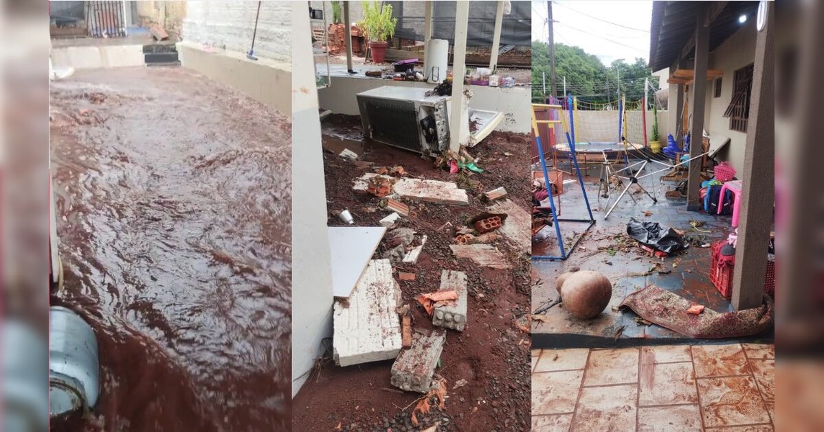 Enxurrada invade casa em Arapongas e família perde tudo pela 2º vez em pouco mais de um mês