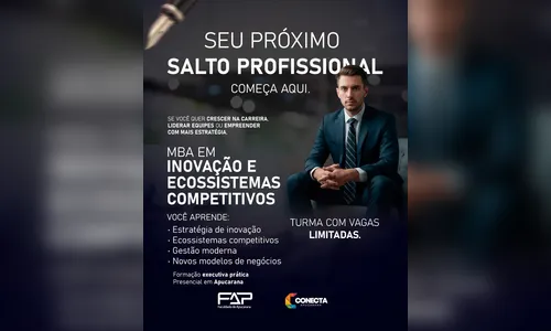 
							Apucarana ganha MBA em Inovação para fortalecer competitividade regional
						
						