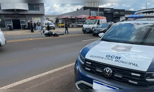 
							Colisão deixa motociclista ferido na Avenida Minas Gerais em Apucarana
						
						