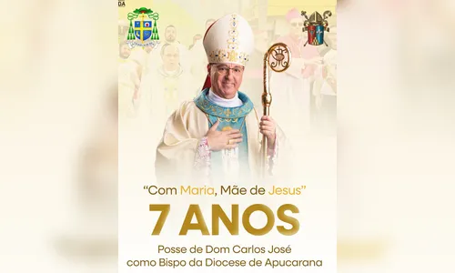
							Diocese de Apucarana celebra 7 anos de posse de Dom Carlos José
						
						