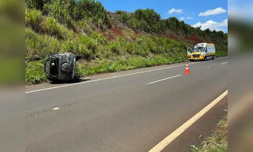 
							Casal fica ferido após capotamento de veículo na BR-376 em Apucarana
						
						