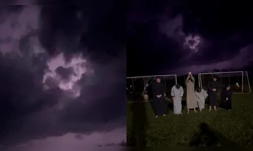 
							Imagem de coração no céu viraliza durante ensaio de teatro religioso em SC
						
						