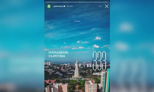 
							Palmeiras dá parabéns a Curitiba com foto de Maringá e web não perdoa
						
						