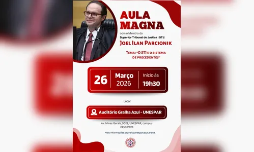 
							Unespar realiza aula magna com ministro do STJ em Apucarana
						
						