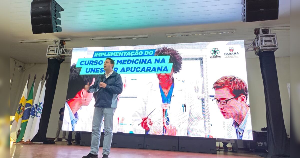 Ratinho Jr. oficializa medicina em Apucarana e anuncia investimentos de R$ 79 milhões no curso