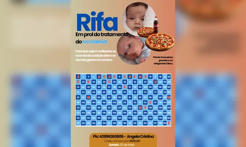 
							Família de Apucarana faz rifa para pagar exame auditivo de bebê de 2 meses
						
						