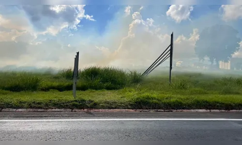 
							Incêndio ambiental às margens da Avenida Brasil mobiliza Corpo de Bombeiros em Apucarana
						
						