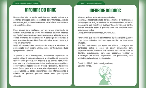
							Estudantes da UFPR são investigados por planejar estupros e promover 