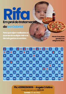 Família de Apucarana faz rifa para pagar exame auditivo de bebê de 2 meses